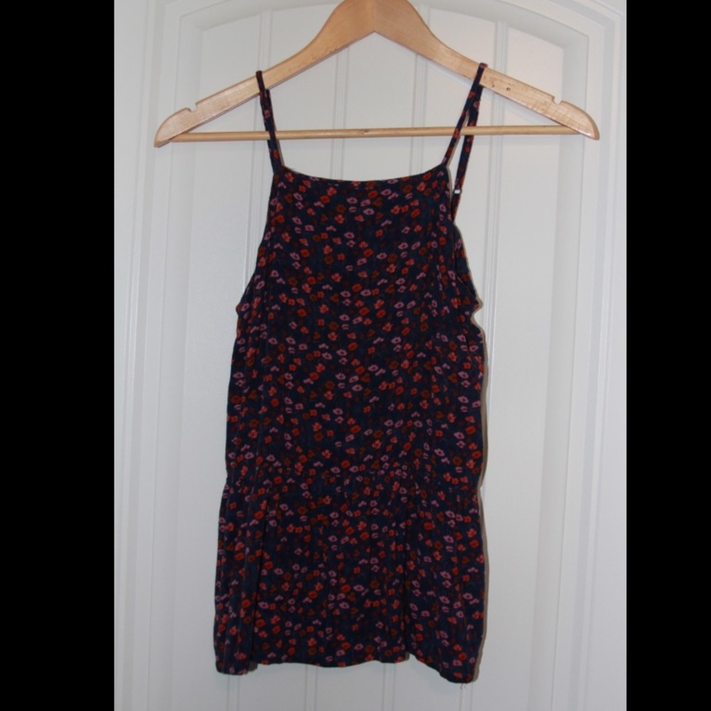 High-Neck Colorful Floral Tank Top